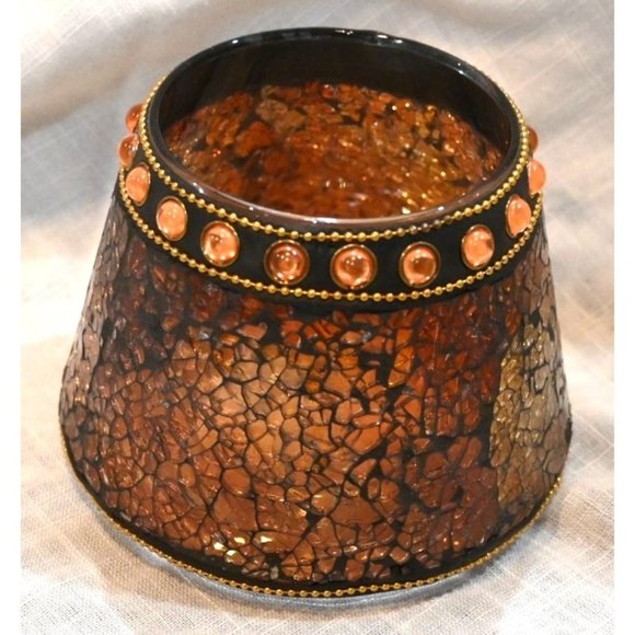 Home Interiors Accents Vintage Home Interior Candle Topper Bronze Gold Orange Color Poshmark